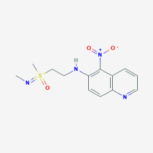 molecular formula C13H16N4O3S B7067219 N-[2-(N,S-dimethylsulfonimidoyl)ethyl]-5-nitroquinolin-6-amine 