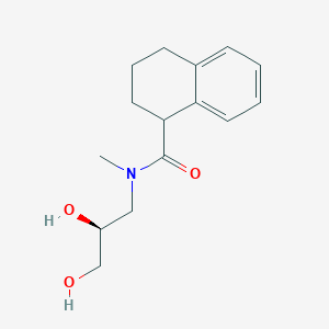 molecular formula C15H21NO3 B7067226 N-[(2S)-2,3-dihydroxypropyl]-N-methyl-1,2,3,4-tetrahydronaphthalene-1-carboxamide 