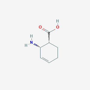 molecular formula C7H11NO2 B070673 (1R,2S)-2-aminocyclohex-3-ene-1-carboxylic acid CAS No. 193673-65-3