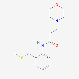 molecular formula C15H22N2O2S B7067377 N-[2-(methylsulfanylmethyl)phenyl]-3-morpholin-4-ylpropanamide 