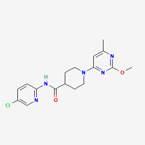 molecular formula C17H20ClN5O2 B7067468 N-(5-chloropyridin-2-yl)-1-(2-methoxy-6-methylpyrimidin-4-yl)piperidine-4-carboxamide 