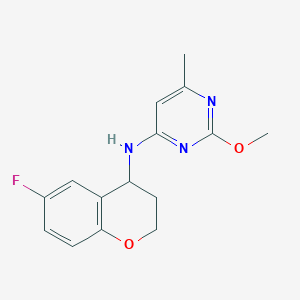 molecular formula C15H16FN3O2 B7067505 N-(6-fluoro-3,4-dihydro-2H-chromen-4-yl)-2-methoxy-6-methylpyrimidin-4-amine 
