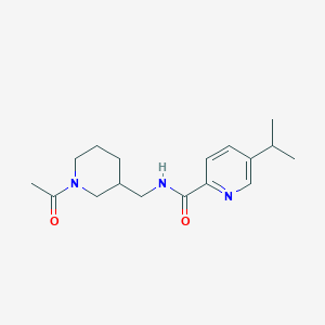 molecular formula C17H25N3O2 B7067621 N-[(1-acetylpiperidin-3-yl)methyl]-5-propan-2-ylpyridine-2-carboxamide 