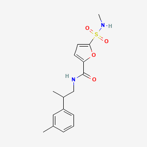 molecular formula C16H20N2O4S B7067771 N-[2-(3-methylphenyl)propyl]-5-(methylsulfamoyl)furan-2-carboxamide 