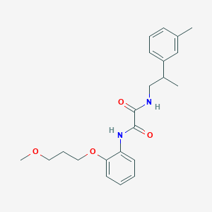 molecular formula C22H28N2O4 B7067831 N'-[2-(3-methoxypropoxy)phenyl]-N-[2-(3-methylphenyl)propyl]oxamide 