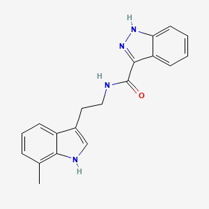 molecular formula C19H18N4O B7068084 N-[2-(7-methyl-1H-indol-3-yl)ethyl]-1H-indazole-3-carboxamide 