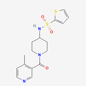 molecular formula C16H19N3O3S2 B7068417 N-[1-(4-methylpyridine-3-carbonyl)piperidin-4-yl]thiophene-2-sulfonamide 