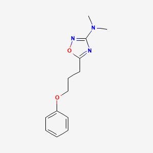 molecular formula C13H17N3O2 B7068527 N,N-dimethyl-5-(3-phenoxypropyl)-1,2,4-oxadiazol-3-amine 