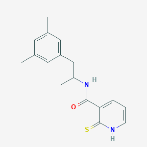 molecular formula C17H20N2OS B7068775 N-[1-(3,5-dimethylphenyl)propan-2-yl]-2-sulfanylidene-1H-pyridine-3-carboxamide 