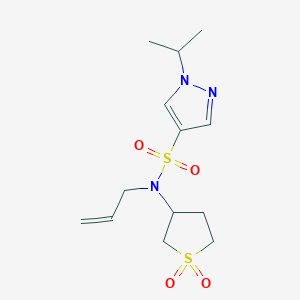 molecular formula C13H21N3O4S2 B7069308 N-(1,1-dioxothiolan-3-yl)-1-propan-2-yl-N-prop-2-enylpyrazole-4-sulfonamide 