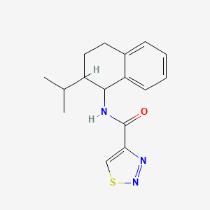 molecular formula C16H19N3OS B7069618 N-(2-propan-2-yl-1,2,3,4-tetrahydronaphthalen-1-yl)thiadiazole-4-carboxamide 