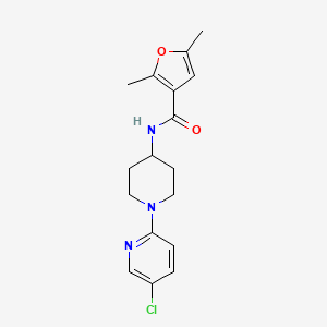 molecular formula C17H20ClN3O2 B7069623 N-[1-(5-chloropyridin-2-yl)piperidin-4-yl]-2,5-dimethylfuran-3-carboxamide 