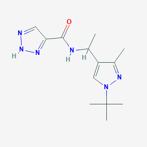 molecular formula C13H20N6O B7070082 N-[1-(1-tert-butyl-3-methylpyrazol-4-yl)ethyl]-2H-triazole-4-carboxamide 