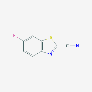 molecular formula C8H3FN2S B070704 6-Fluorobenzo[d]thiazole-2-carbonitrile CAS No. 169776-04-9