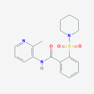 molecular formula C18H21N3O3S B7070489 N-(2-methylpyridin-3-yl)-2-piperidin-1-ylsulfonylbenzamide 