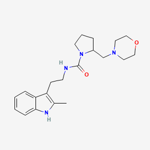 molecular formula C21H30N4O2 B7070564 N-[2-(2-methyl-1H-indol-3-yl)ethyl]-2-(morpholin-4-ylmethyl)pyrrolidine-1-carboxamide 