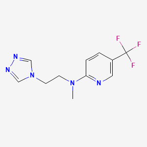 molecular formula C11H12F3N5 B7070728 N-methyl-N-[2-(1,2,4-triazol-4-yl)ethyl]-5-(trifluoromethyl)pyridin-2-amine 