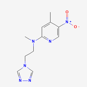 molecular formula C11H14N6O2 B7070870 N,4-dimethyl-5-nitro-N-[2-(1,2,4-triazol-4-yl)ethyl]pyridin-2-amine 