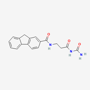 molecular formula C18H17N3O3 B7071143 N-[3-(carbamoylamino)-3-oxopropyl]-9H-fluorene-2-carboxamide 