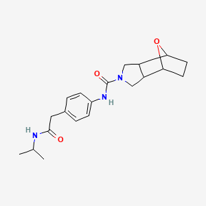 molecular formula C20H27N3O3 B7071161 N-[4-[2-oxo-2-(propan-2-ylamino)ethyl]phenyl]-1,3,3a,4,5,6,7,7a-octahydro-4,7-epoxyisoindole-2-carboxamide 