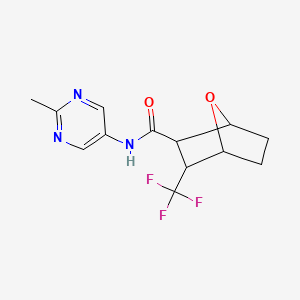 molecular formula C13H14F3N3O2 B7071246 N-(2-methylpyrimidin-5-yl)-3-(trifluoromethyl)-7-oxabicyclo[2.2.1]heptane-2-carboxamide 