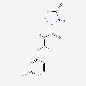 molecular formula C13H15BrN2O2S B7071269 N-[1-(3-bromophenyl)propan-2-yl]-2-oxo-1,3-thiazolidine-4-carboxamide 