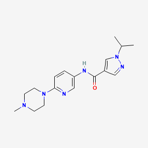 molecular formula C17H24N6O B7071467 N-[6-(4-methylpiperazin-1-yl)pyridin-3-yl]-1-propan-2-ylpyrazole-4-carboxamide 