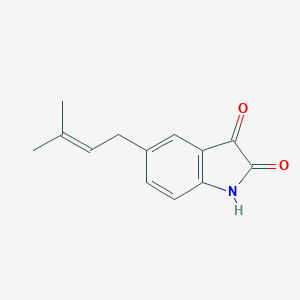 molecular formula C13H13NO2 B070715 5-(3-Methyl-2-butenyl)-1H-indole-2,3-dione CAS No. 177957-18-5