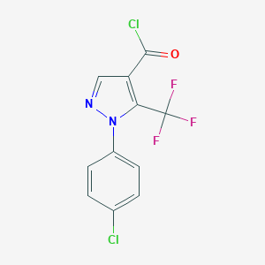 molecular formula C11H5Cl2F3N2O B070716 2-(4-Chlorophenyl)-3-(Trifluoromethyl)Pyrazole-4-Carbonyl Chloride CAS No. 175137-19-6