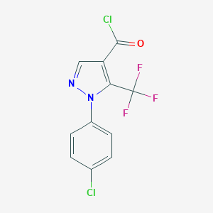 molecular formula C11H5Cl2F3N2O B070716 1-(4-Chlorophenyl)-5-(trifluoromethyl)-1h-pyrazole-4-carbonyl chloride CAS No. 175137-19-6