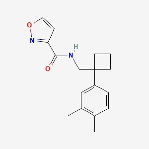 molecular formula C17H20N2O2 B7071672 N-[[1-(3,4-dimethylphenyl)cyclobutyl]methyl]-1,2-oxazole-3-carboxamide 