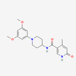 molecular formula C20H25N3O4 B7071704 N-[1-(3,5-dimethoxyphenyl)piperidin-4-yl]-4-methyl-6-oxo-1H-pyridine-3-carboxamide 