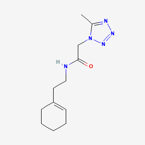 molecular formula C12H19N5O B7071740 N-[2-(cyclohexen-1-yl)ethyl]-2-(5-methyltetrazol-1-yl)acetamide 