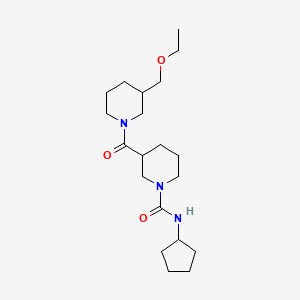 molecular formula C20H35N3O3 B7071974 N-cyclopentyl-3-[3-(ethoxymethyl)piperidine-1-carbonyl]piperidine-1-carboxamide 