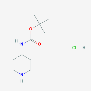 molecular formula C10H21ClN2O2 B070720 tert-Butyl piperidin-4-ylcarbamate hydrochloride CAS No. 179110-74-8