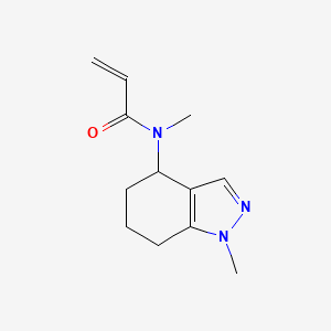 molecular formula C12H17N3O B7072118 N-methyl-N-(1-methyl-4,5,6,7-tetrahydroindazol-4-yl)prop-2-enamide 