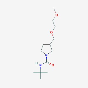 molecular formula C13H26N2O3 B7072144 N-tert-butyl-3-(2-methoxyethoxymethyl)pyrrolidine-1-carboxamide 