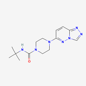 molecular formula C14H21N7O B7072177 N-tert-butyl-4-([1,2,4]triazolo[4,3-b]pyridazin-6-yl)piperazine-1-carboxamide 