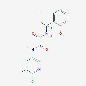 molecular formula C17H18ClN3O3 B7072309 N-(6-chloro-5-methylpyridin-3-yl)-N'-[1-(2-hydroxyphenyl)propyl]oxamide 