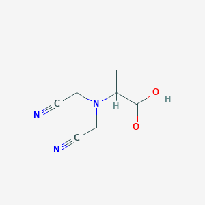 molecular formula C7H9N3O2 B070724 2-[Bis(cyanomethyl)amino]propanoic acid CAS No. 164462-17-3