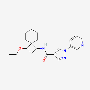 molecular formula C20H26N4O2 B7072413 N-(3-ethoxyspiro[3.5]nonan-1-yl)-1-pyridin-3-ylpyrazole-4-carboxamide 