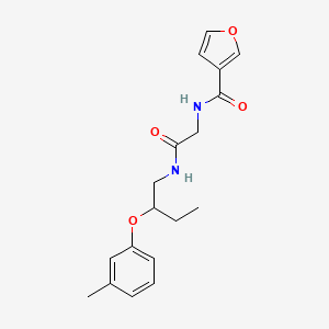 molecular formula C18H22N2O4 B7072422 N-[2-[2-(3-methylphenoxy)butylamino]-2-oxoethyl]furan-3-carboxamide 