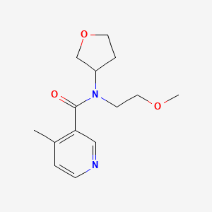 molecular formula C14H20N2O3 B7072487 N-(2-methoxyethyl)-4-methyl-N-(oxolan-3-yl)pyridine-3-carboxamide 