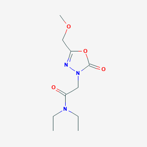 molecular formula C10H17N3O4 B7072590 N,N-diethyl-2-[5-(methoxymethyl)-2-oxo-1,3,4-oxadiazol-3-yl]acetamide 