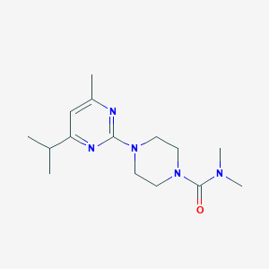 molecular formula C15H25N5O B7073027 N,N-dimethyl-4-(4-methyl-6-propan-2-ylpyrimidin-2-yl)piperazine-1-carboxamide 