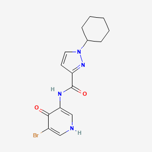 molecular formula C15H17BrN4O2 B7073111 N-(5-bromo-4-oxo-1H-pyridin-3-yl)-1-cyclohexylpyrazole-3-carboxamide 