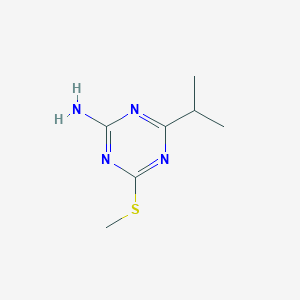 molecular formula C7H12N4S B070732 4-Isopropyl-6-(methylthio)-1,3,5-triazin-2-amine CAS No. 175204-55-4