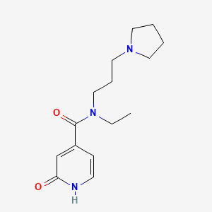 molecular formula C15H23N3O2 B7073267 N-ethyl-2-oxo-N-(3-pyrrolidin-1-ylpropyl)-1H-pyridine-4-carboxamide 