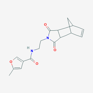 molecular formula C17H18N2O4 B7073596 N-[2-(3,5-dioxo-4-azatricyclo[5.2.1.02,6]dec-8-en-4-yl)ethyl]-5-methylfuran-3-carboxamide 