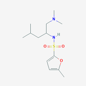 molecular formula C13H24N2O3S B7073621 N-[1-(dimethylamino)-4-methylpentan-2-yl]-5-methylfuran-2-sulfonamide 